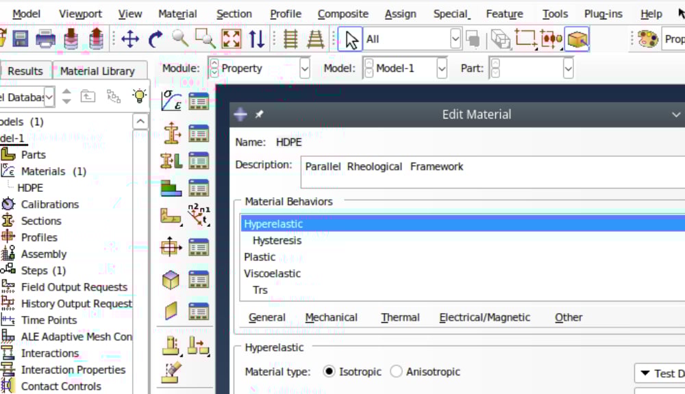 01 hyperelastic and creep behavior in abaqus