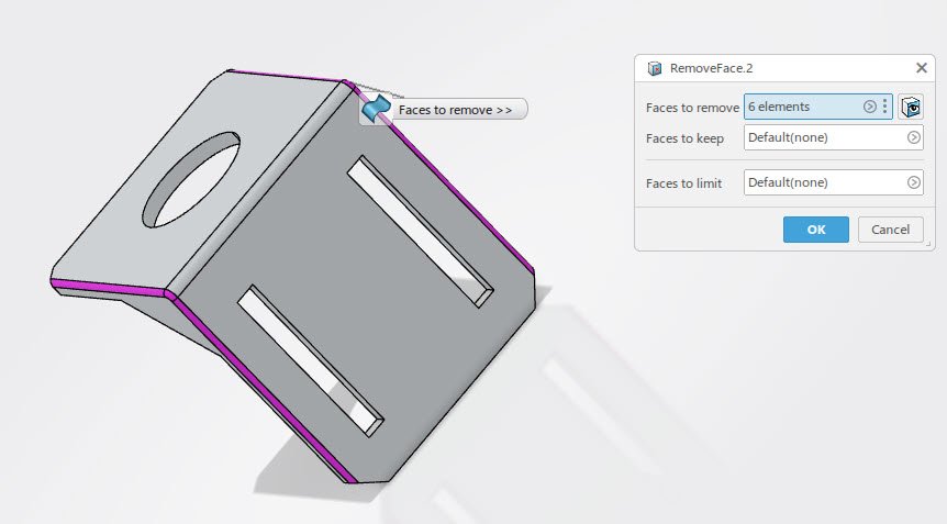 3dexperience_defeature_remove_faces