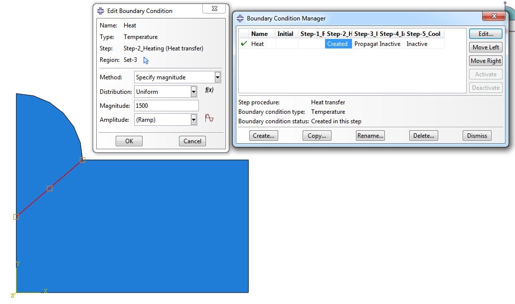 Abaqus welding apply Temperature Boundary Condition