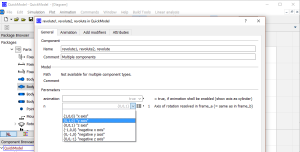 Parameterisation of multi-selected objects – GUI.