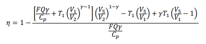 Efficiency calculation formula