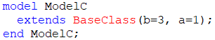 Figure 3.  ModelC is equivalent to ModelB; however it is extended from BaseClass rather than ModelA.