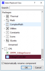 Figure 8 – Change Class… dialog box.