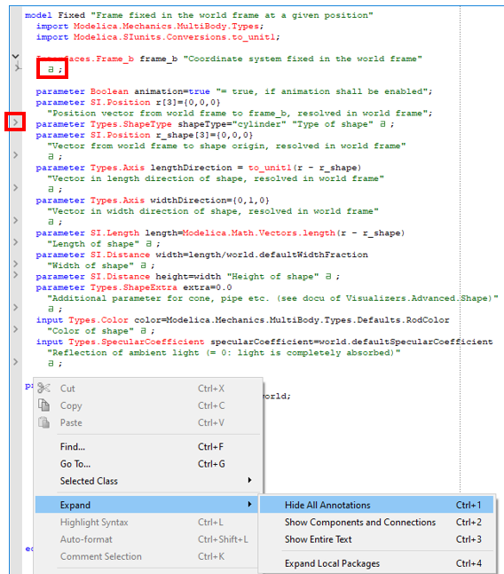Figure 1: How to see annotations - either open them individually as indicated by the red boxes, or open all in the text layer at once.