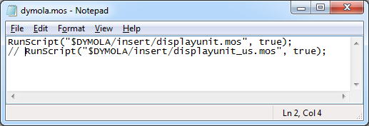 Default dymola.mos file