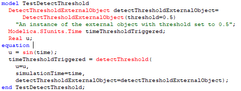 Figure 7. An example that detects a threshold being exceeded