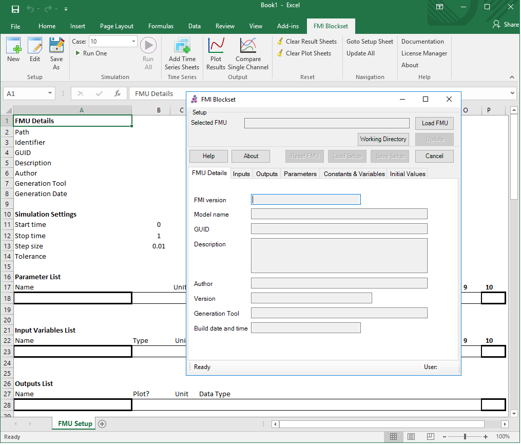 FMI Blockset For Excel