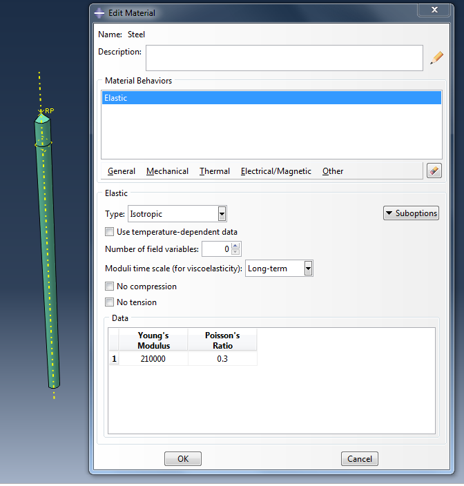 Figure 1_Steel fibre material properties Abaqus