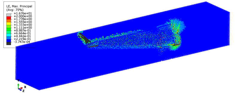Figure 9 max principal strain soil