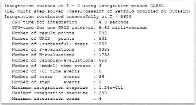 Simulator log table