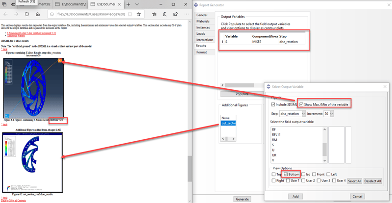 Abaqus multiple results report output in HTML