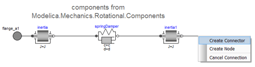 Constructing flexible shaft subsystem in Dymola
