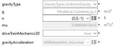 modelica gravity