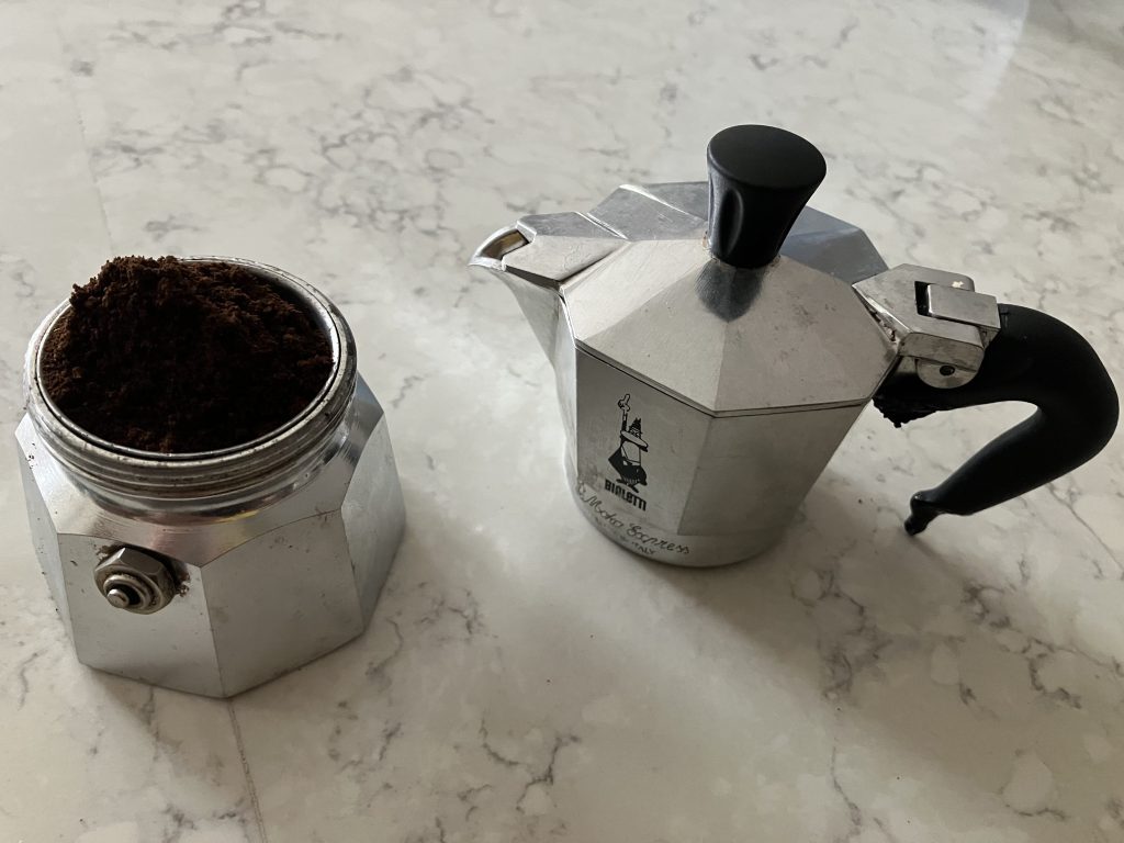 Figure 2: Moka pot ready for experimental data generation