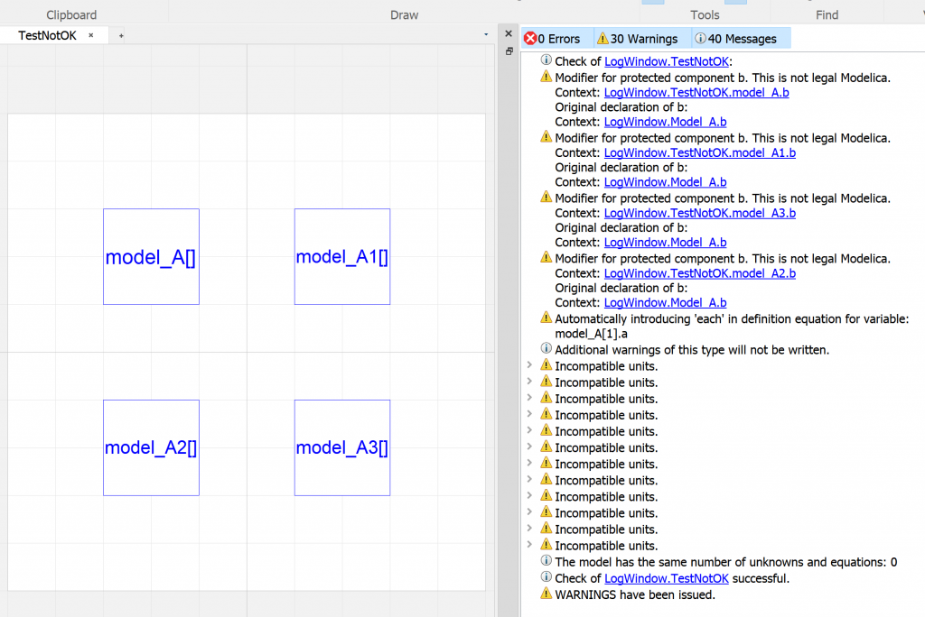 Figure 4. Example of a cluttered log window that needs attention.