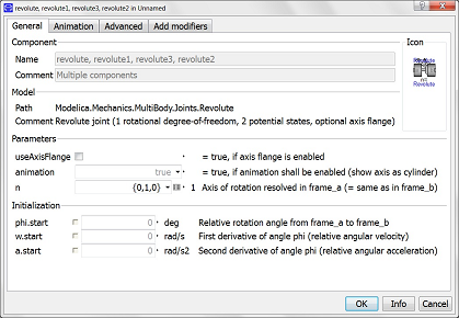 dymola parameter modifier
