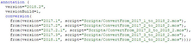 Figure 2.&nbsp; Modelica 3.3 Revision 1 implementation of the conversion script.