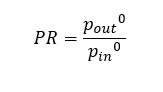 Total pressure ratio equation for compressor modelling in Dymola