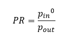 Pressure ratio equation for turbine modelling in Dymola