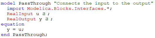Figure 3.  Single input and single output model where the output is equal to the input