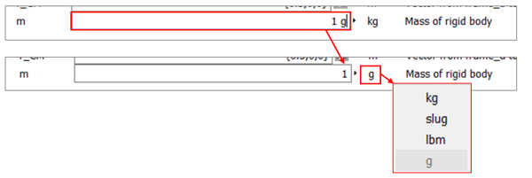 Entering parameter values with prefixed units