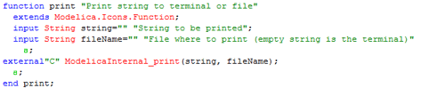 function is in Modelica.