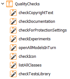 Figure 2: Contents of the QualityChecks package.