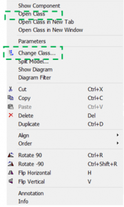 Figure 4 – Object right-click dialog box.