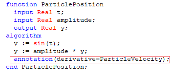 Figure 4. Adding the derivative annotation.