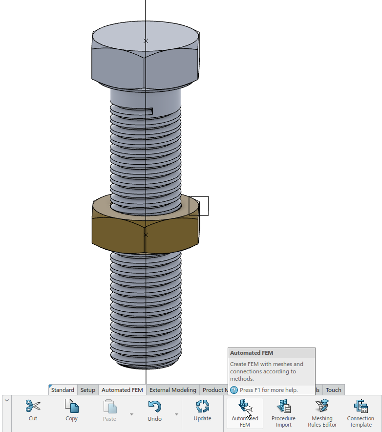 axisymmetry_3Dex_automated FEM_model assembly design