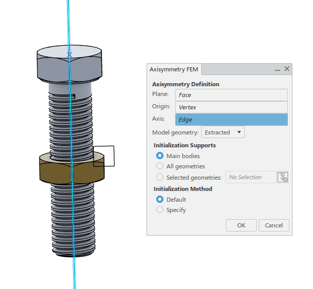 axisymmetry_3Dex_automated FEM_settings
