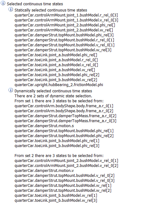 Dymola dynamic state selection example