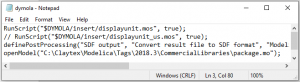 Figure 12 – The modified&nbsp;dymola.mos&nbsp;file