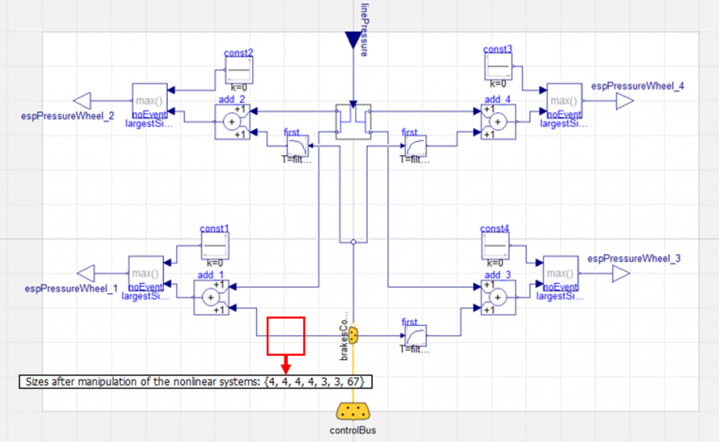 ESP pump model without filter in Dymola