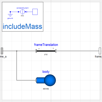 Mass component with includeMass added