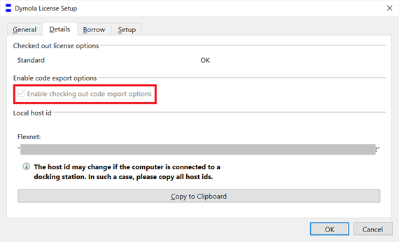 Tools>License Setup’s Details tab has an option for disabling the BinaryModelExport and SourceCodeGeneration license