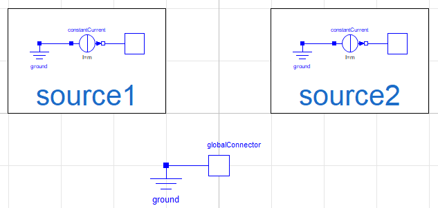 Figure 3. Example of using a global connector. 