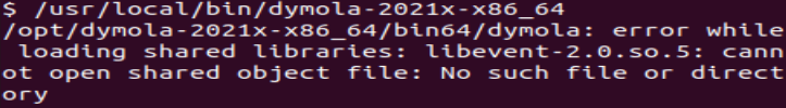 Figure 2. libevent file not found