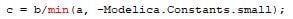 Use of the min operator
