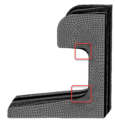 rail hot rolling_deformed mesh