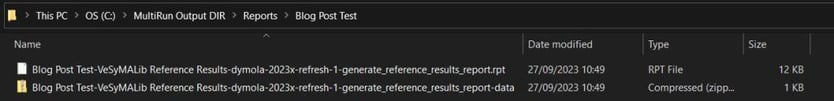 Report files and zip contents in MultiRun