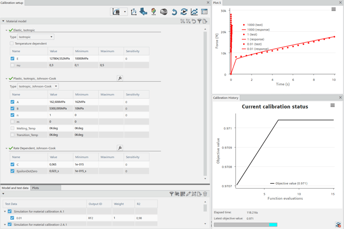 material-callibration