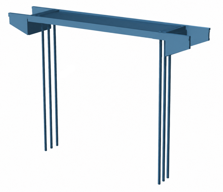 Rendered grillage geometry