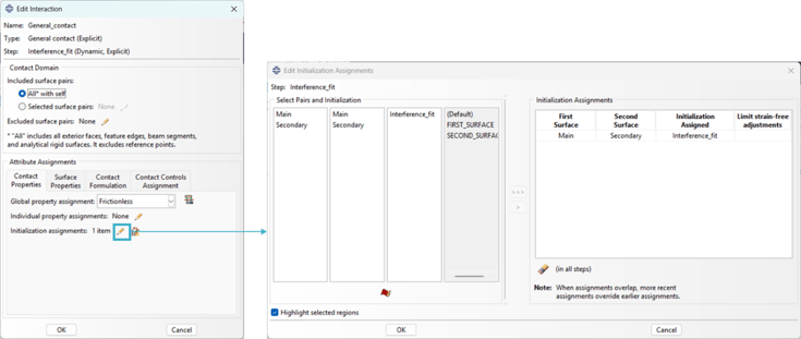 Figure 4. Contact Initialization Assignment
