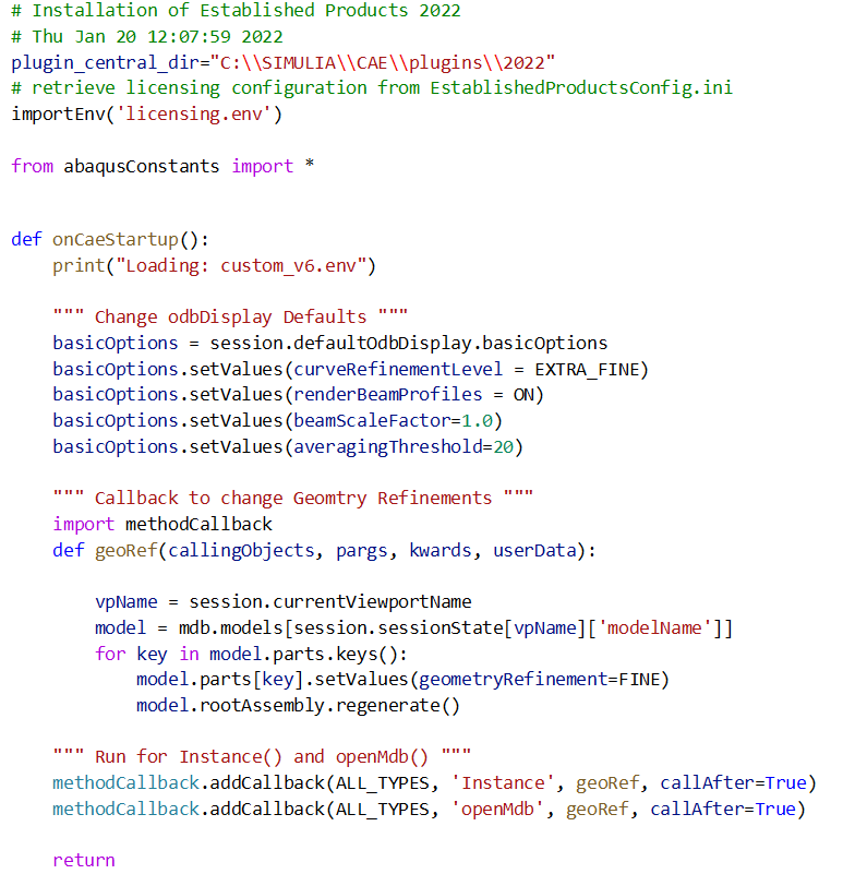 Customizing your Abaqus 2022 environment with Python