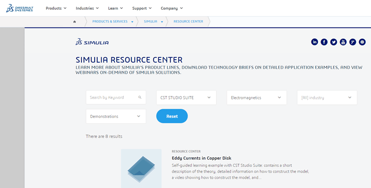 screenshot-simulia-resource-center