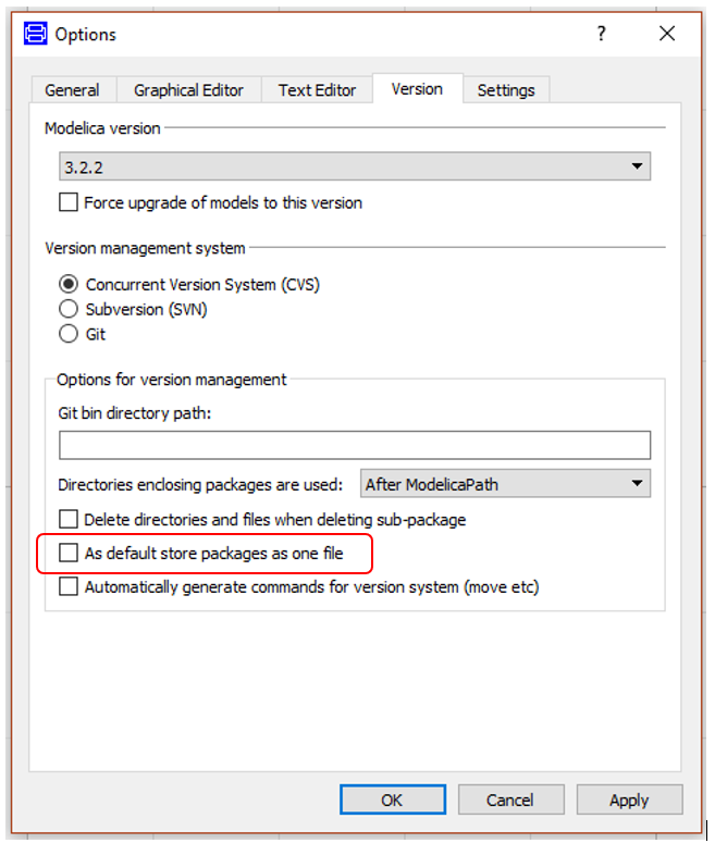 Working with packages: disabling storing packages as one file ...