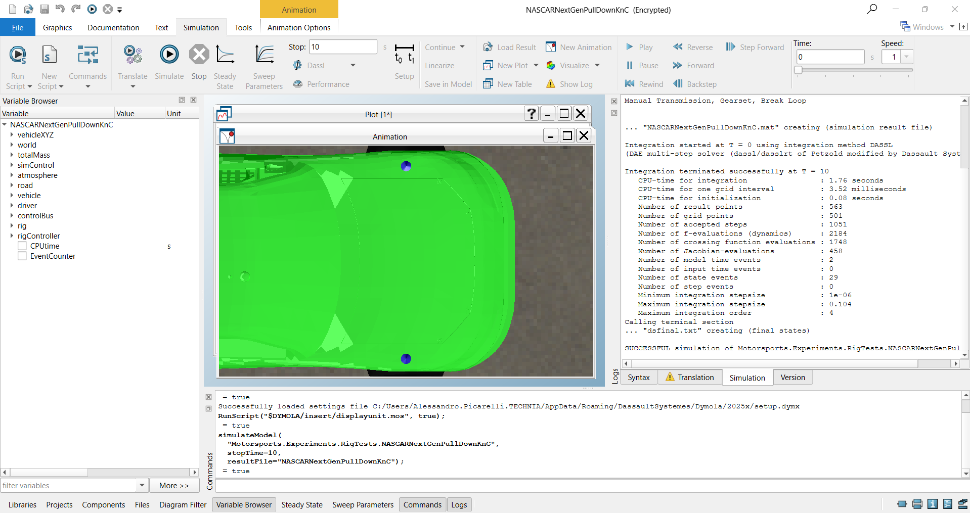 Libraries Browser, Package Browser, Ribbon and Simulation Window Setup ...
