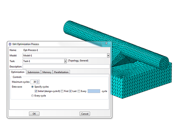 Topology Optimization of an Abaqus Model in Tosca